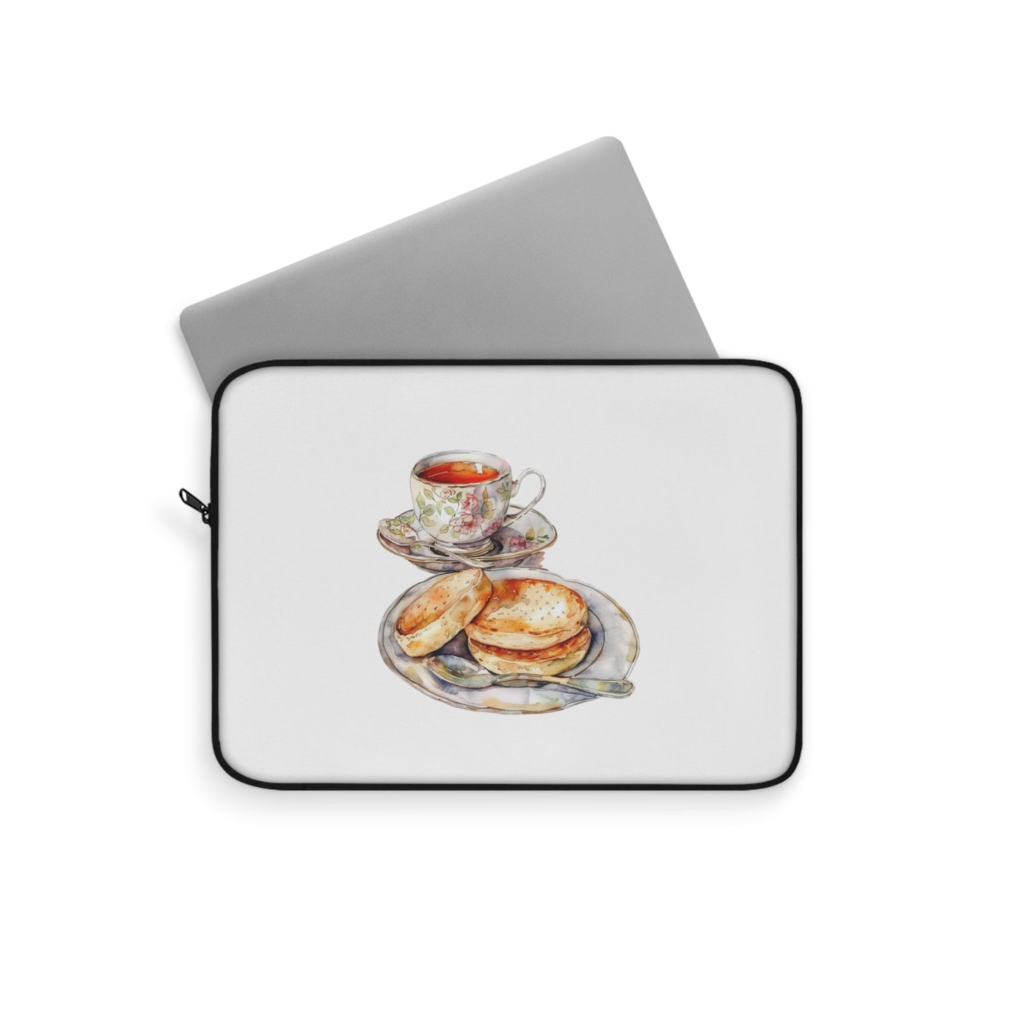 Tea Time Laptop Sleeve | Cozy Design for Work or School, Laptop Bag, Gifts for Tea Lovers, Cute Tech Accessories, Pastel Art