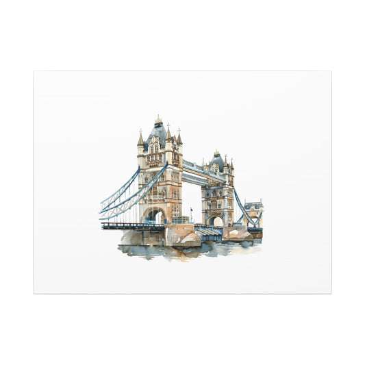 London Bridge Matte Canvas Wall Art, Elegant Home Decor, Unique Gift for Art Lovers, Travel Enthusiast Wall Decor, Modern Aesthetic