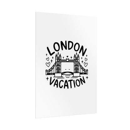 London Vacation Rolled Poster - Travel Decor for Home, Wall Art Print, Gift for Travelers, London Artwork, Holiday Gift Idea