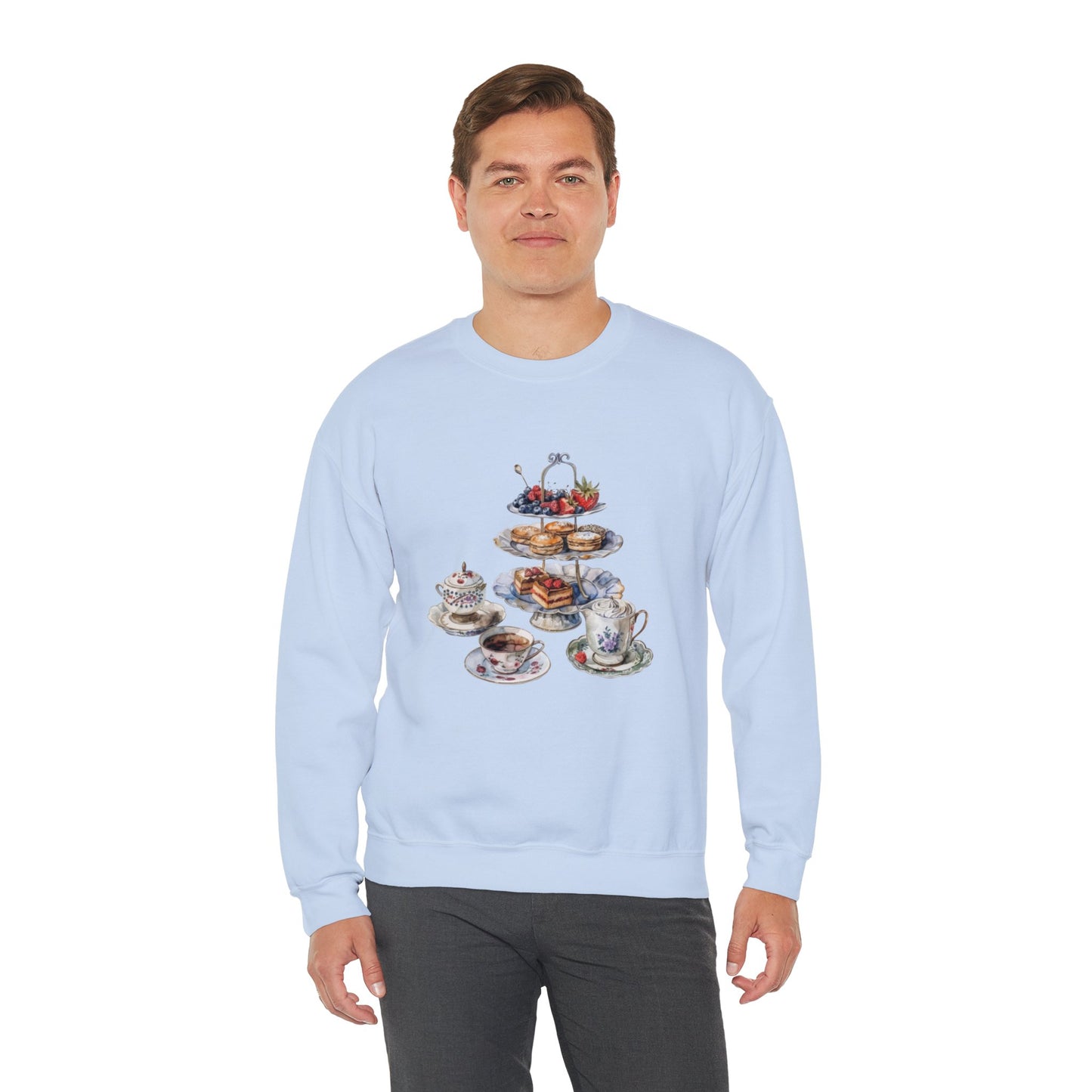 Unisex Heavy Blend™ Crewneck Sweatshirt Cozy - Delightful British Food