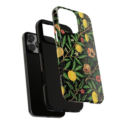 Tough Cases Phone Case, Floral Phone Cover, Tough Phone Protection, Gift for Plant Lovers, Black Background, Eco-Friendly Design