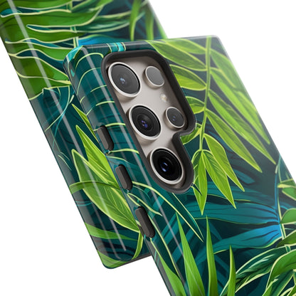 Tropical Phone Case - Durable Green Leaf Design, Eco-Friendly Gift, Trendy Accessory, Nature Lover's Case, Summer Vibes