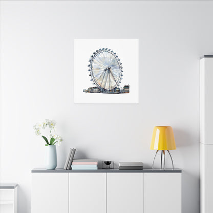 London Eye Canvas Print, Wall Art Decor, Travel Gift, Home Decoration, Unique Art Piece