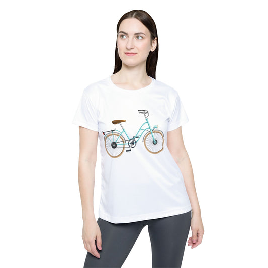 Stylish Women's Sports Jersey - Bike Design for Active Lifestyles - Classic Bicycle Illustration