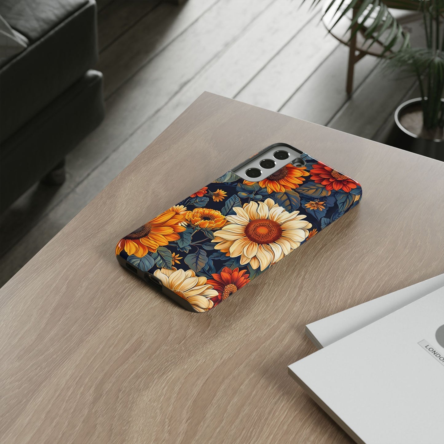 Floral Tough Phone Case | Sunflower Design, iPhone Cover, Protective Case, Gifts for Her, Floral Phone Accessory