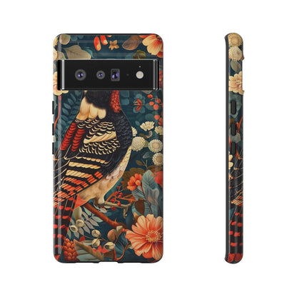 Nature-Inspired Phone Case with Floral Art, Tough Phone Cover, Protective Case, Gift for Nature Lovers, Unique Phone Accessory