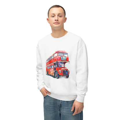 Unisex Lightweight Crewneck Sweatshirt - British English Bus
