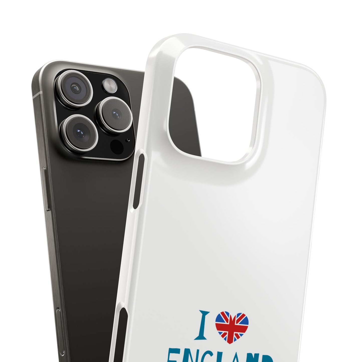 I Love England Slim Phone Case, UK Pride Phone Cover, Gift for Travelers, Smartphone Accessory, England Souvenir Case