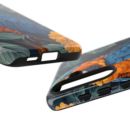Tropical Parrot Phone Case - Tough Cases, Colorful Phone Cover, Nature Lover Gift, Floral Design, Bird Lover Accessory