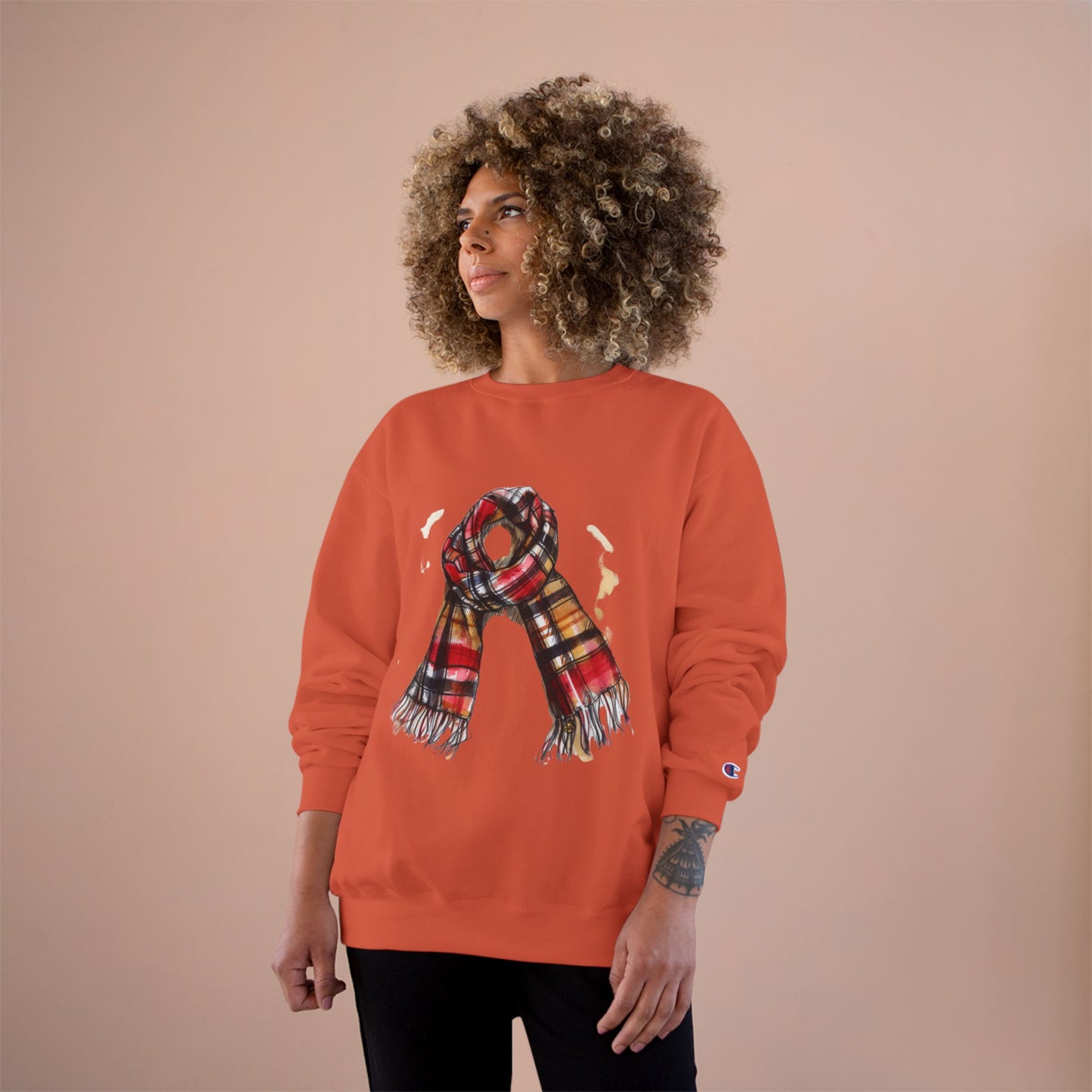 Champion Sweatshirt - Classic British Plaid Scarf Design