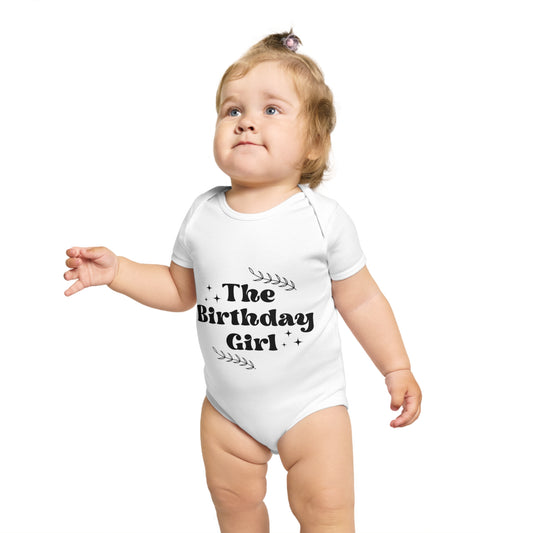 The Birthday Girl Baby Bodysuit - Cute Short Sleeve Infant Outfit for Celebrations