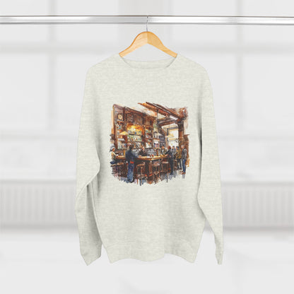 Unisex Crewneck Sweatshirt - London Pub Interior British Tavern