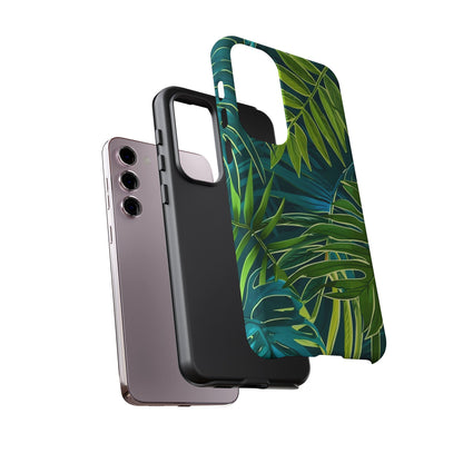 Tropical Phone Case - Durable Green Leaf Design, Eco-Friendly Gift, Trendy Accessory, Nature Lover's Case, Summer Vibes