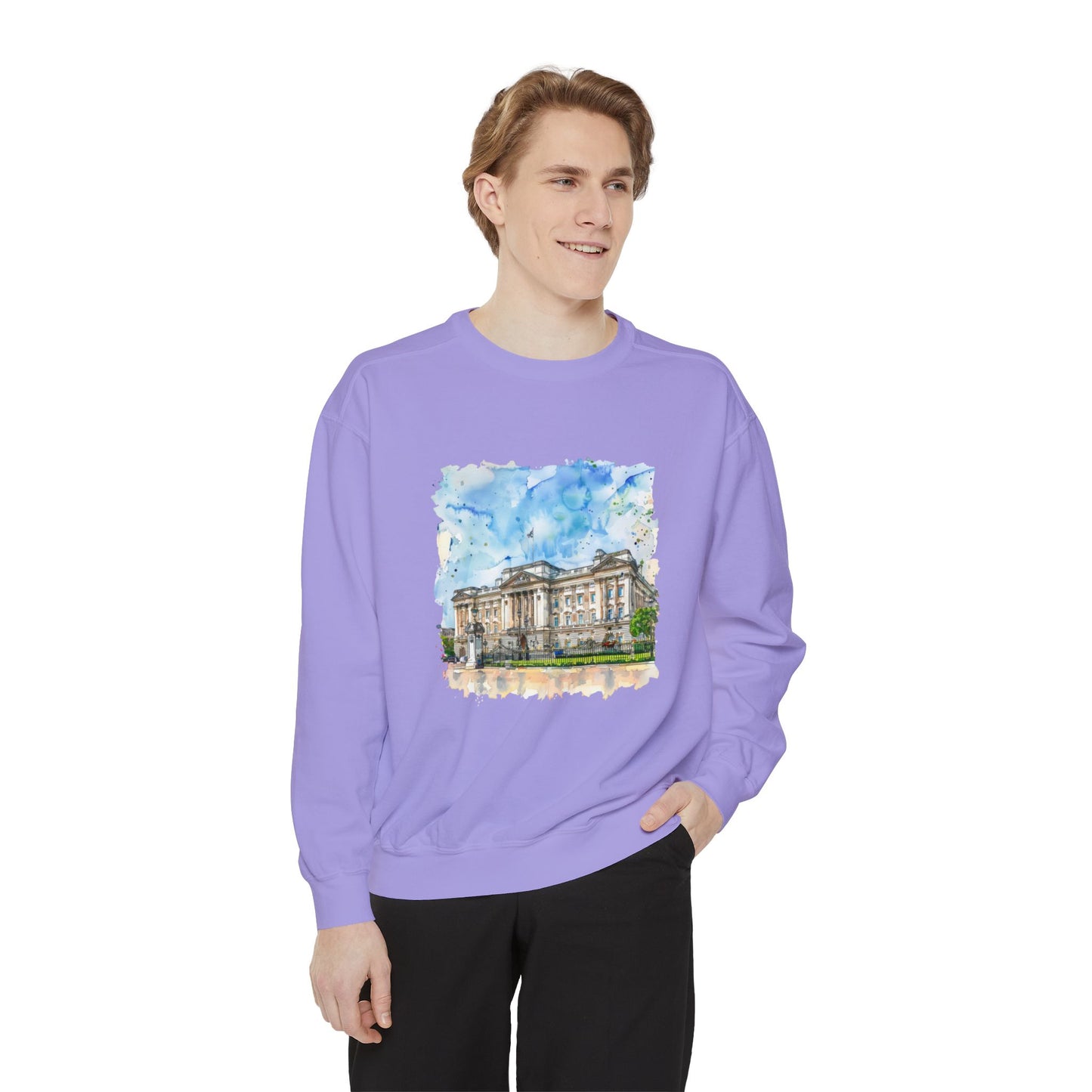 Unisex Garment-Dyed Sweatshirt Lightweight - British Nature Scenic Landscapes