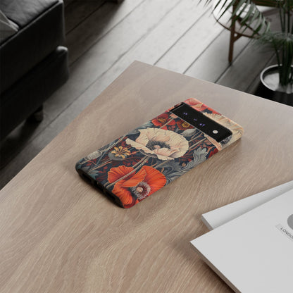 Floral iPhone Case, Tough Phone Cover, Artistic Protection, Flower Design, Unique Gift for Her, Phone Accessory, Trendy Tech