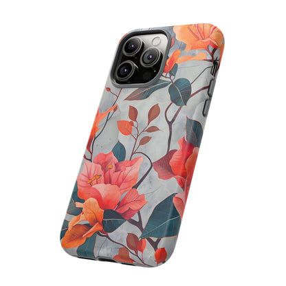 Floral Phone Case, Tough Cases, Flower Power, Gift for Her, Decorative Phone Cover, Trendy Accessories, Everyday Style
