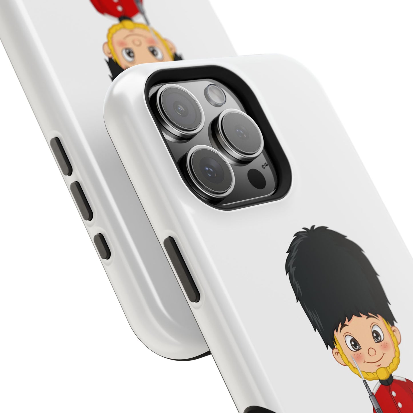 Cute Cartoon Soldier Magnetic Tough Case, Kid's Phone Cover, Fun Gift for Children, Birthday Present, Youth Accessories, Durable Protection