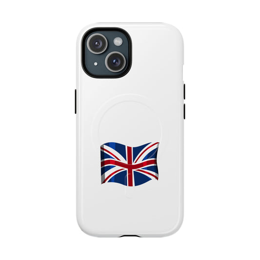 Durable Magnetic Phone Case, UK Flag Design, Protective Cover for iPhone, Stylish Gift for Travelers, Customizable Design