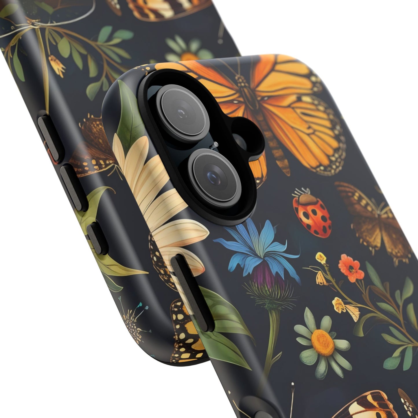 Nature-Inspired Phone Case | Floral Butterfly Design, Tough Phone Cover, Gift for Nature Lovers, Cute Butterfly Case, Home Decor