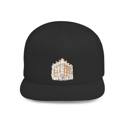 Tower Bridge Watercolor  Flat Bill Snapback