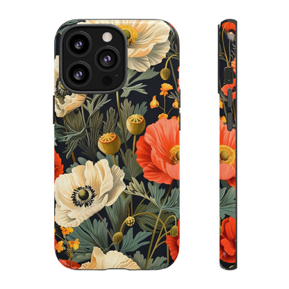 Floral Phone Case, Tough Cases with Botanical Design, Flower Protection Case, Gift for Nature Lovers, Eco-Friendly Mobile Cover