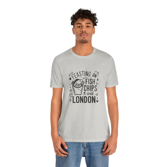 Unisex Jersey Short Sleeve Tee - British Classic: Fish & Chips in London