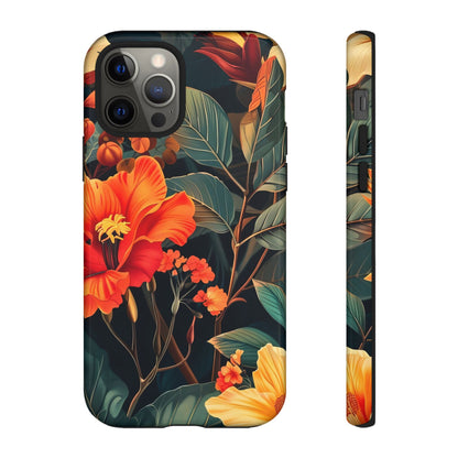 Tough Floral Phone Case | Tropical Vibe, Gift for Nature Lovers, Summer Beach Accessory, Floral Pattern, Trendy Phone Accessories
