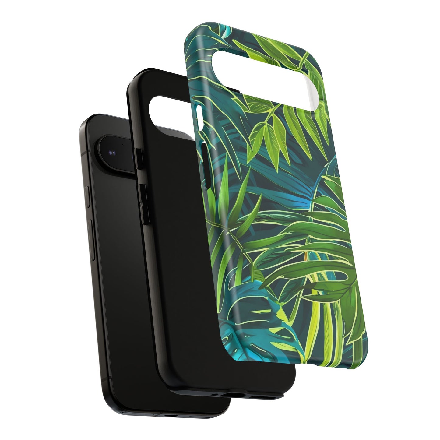 Tropical Phone Case - Durable Green Leaf Design, Eco-Friendly Gift, Trendy Accessory, Nature Lover's Case, Summer Vibes