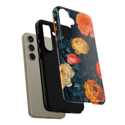 Floral Phone Case - Tough Cases, Stylish Protection, Gift for Flower Lovers, Customizable Cover, Floral Design Mobile Accessory
