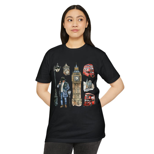 Unisex CVC Jersey T-shirt - The Heart of Britain - Iconic Symbols of England