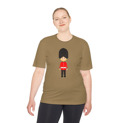 Unisex Moisture Wicking Tee - Iconic British Army Soldier Watercolor Print