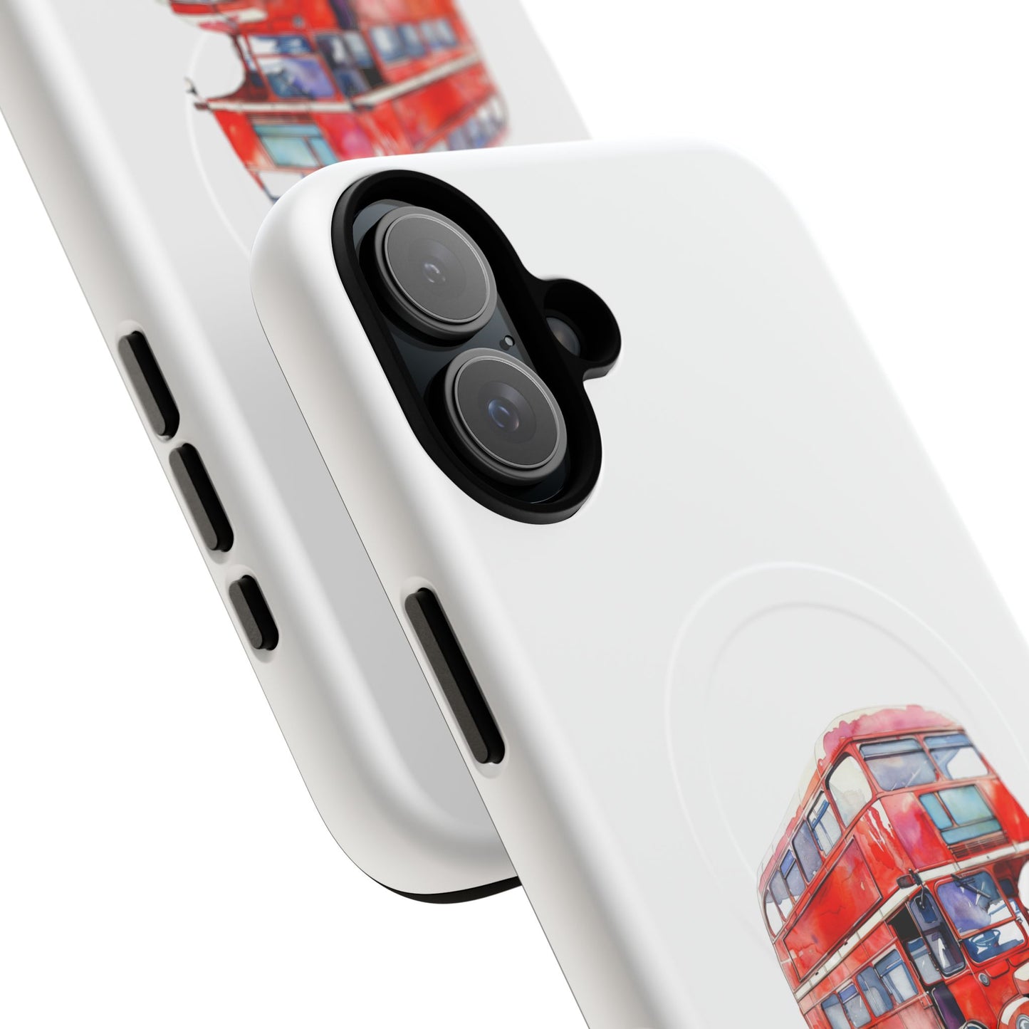 Vintage Double-Decker Bus Phone Case, Tough Magnetic Cases, Unique Mobile Cover, Gifts for Travelers, London-Themed Accessories