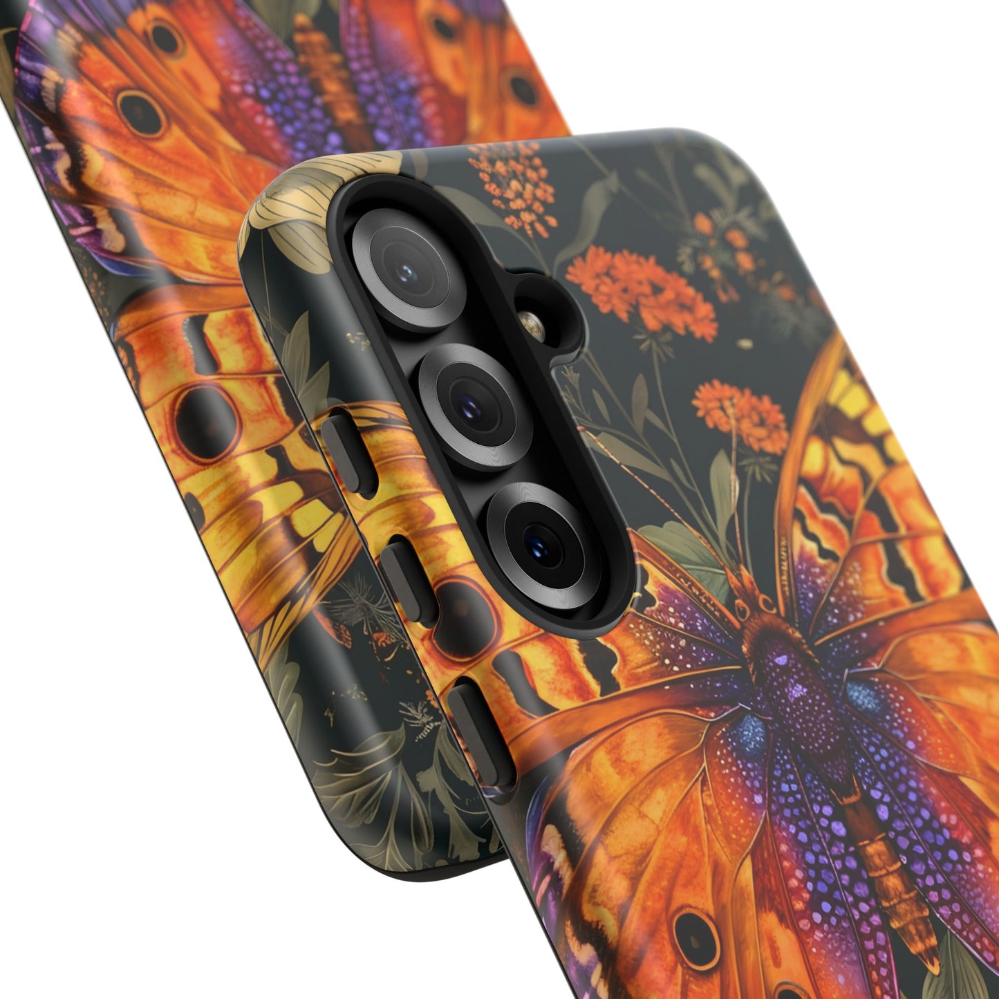 Butterfly Phone Case, Tough Cases for Nature Lovers, Vibrant Floral Design, Gift for Her, Cute Phone Accessories, Butterfly Artwork