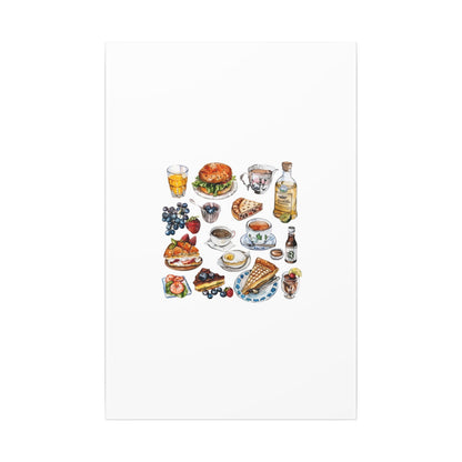 Breakfast Feast Canvas Print, Food Art, Kitchen Decor, Gifting for Food Lovers, Brunch Vibes, Wall Art