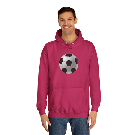 Dynamic Football Design - Sports Passion and Energetic Unisex College Hoodie