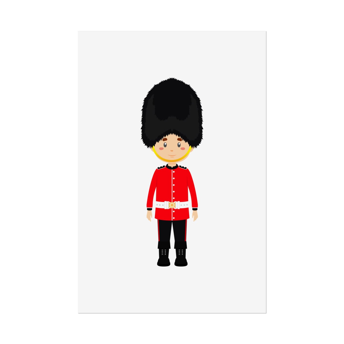 Adorable British Soldier Rolled Posters, Kids Room Decor, Unique Gift, Nursery Art, Educational Wall Art