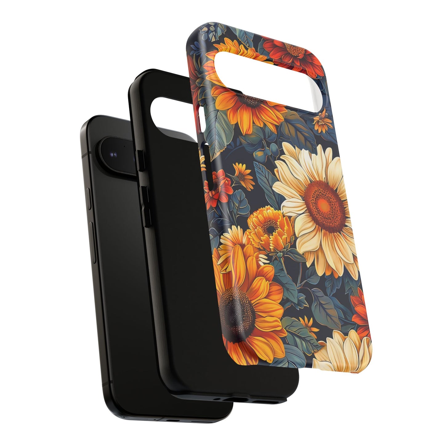 Floral Tough Phone Case | Sunflower Design, iPhone Cover, Protective Case, Gifts for Her, Floral Phone Accessory