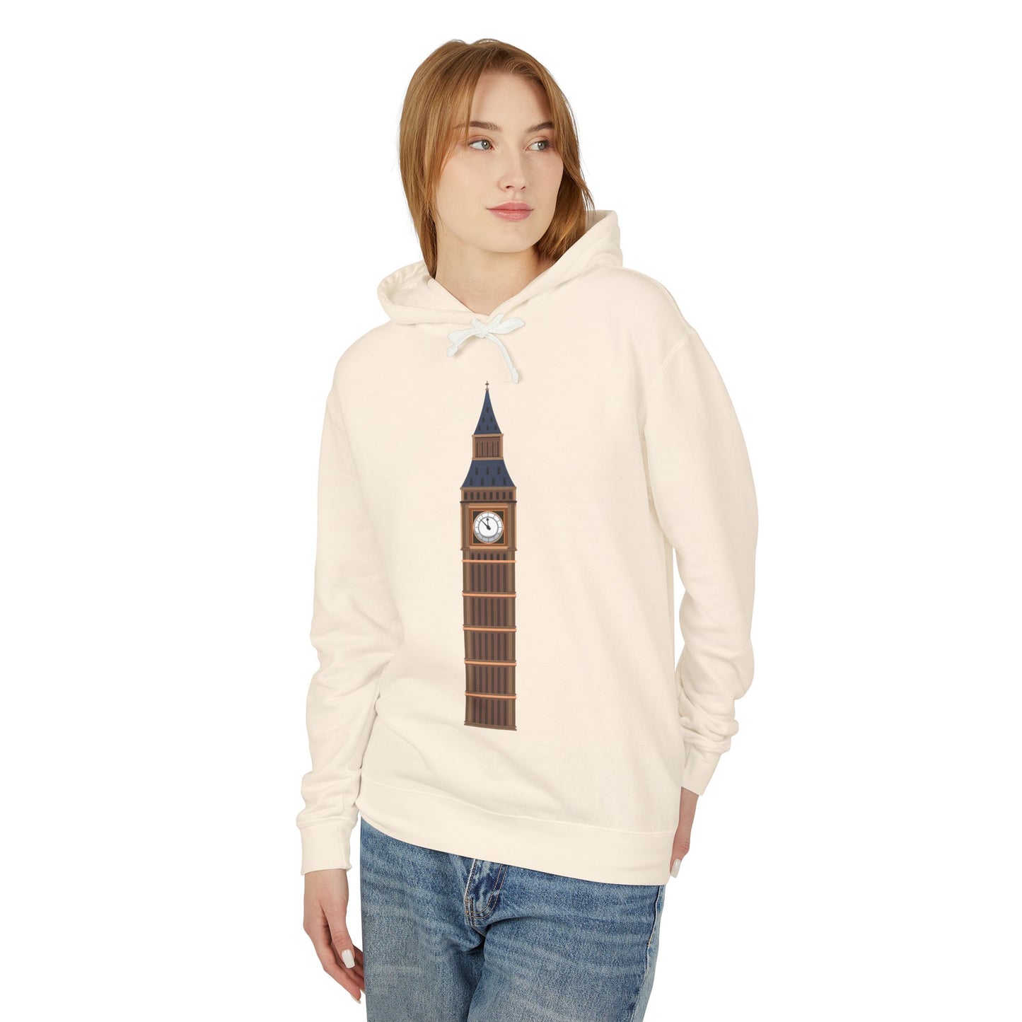 Unisex Lightweight Hooded Sweatshirt - Big Ben - The Heartbeat of London