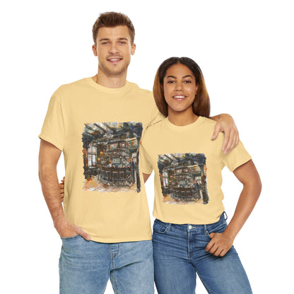 The Heart of British Culture and Iconic Landmarks Aesthetic Unisex Heavy Cotton T-Shirt
