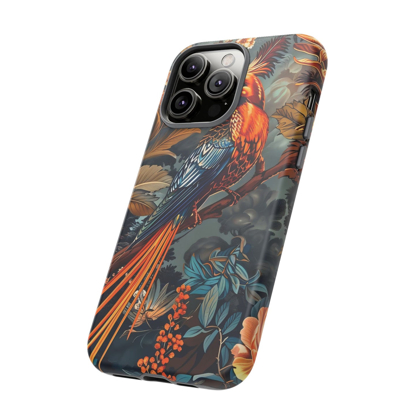 Vibrant Phone Case with Exotic Bird Design, Floral Phone Cover, Tough Case for Nature Lovers, Unique Gift Idea, Phone Accessory, [...]