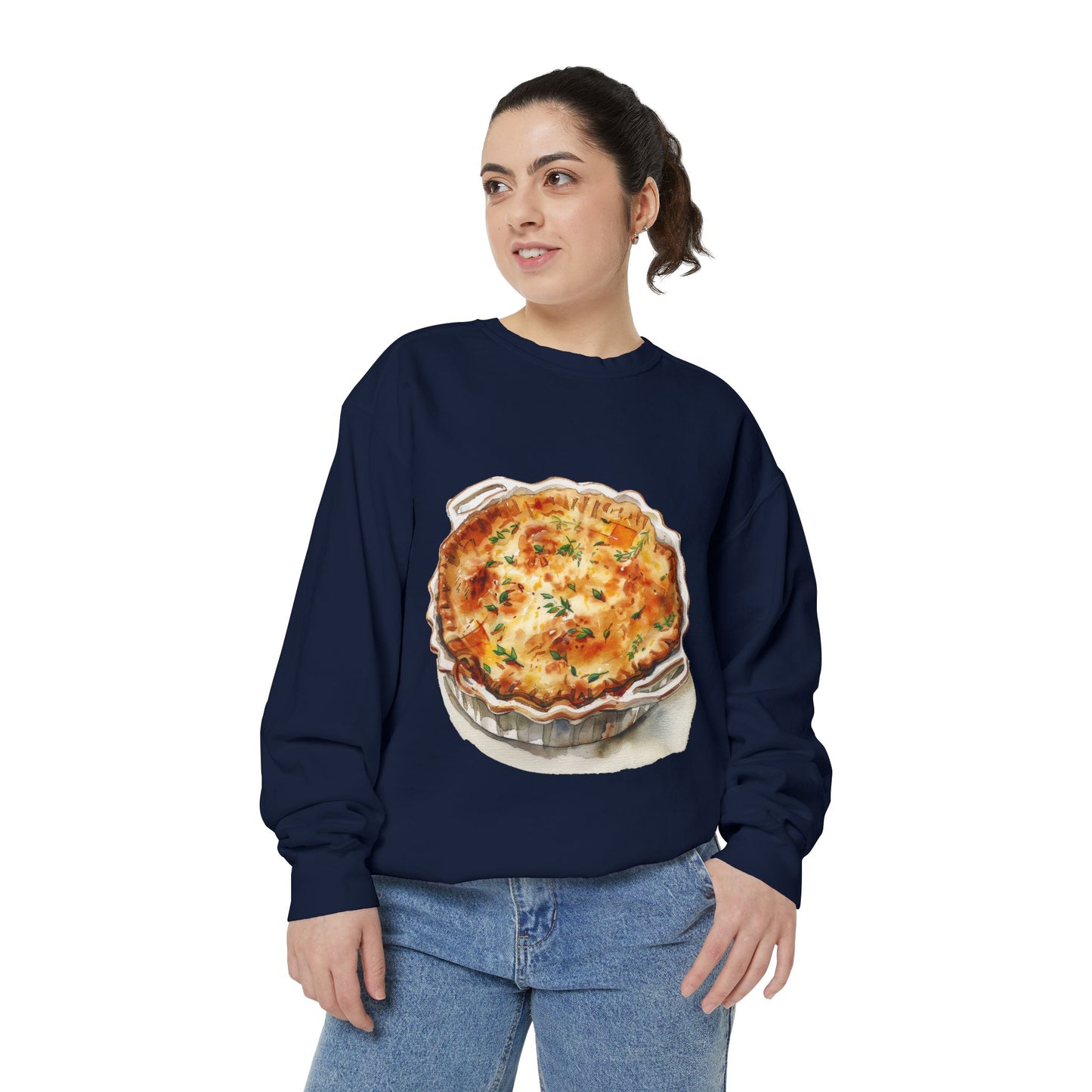 Unisex Garment-Dyed Sweatshirt - Tea, Tarts, and Triumph - British Royal Culinary Favorites