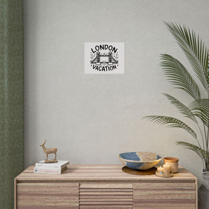London Vacation Rolled Poster - Travel Decor for Home, Wall Art Print, Gift for Travelers, London Artwork, Holiday Gift Idea