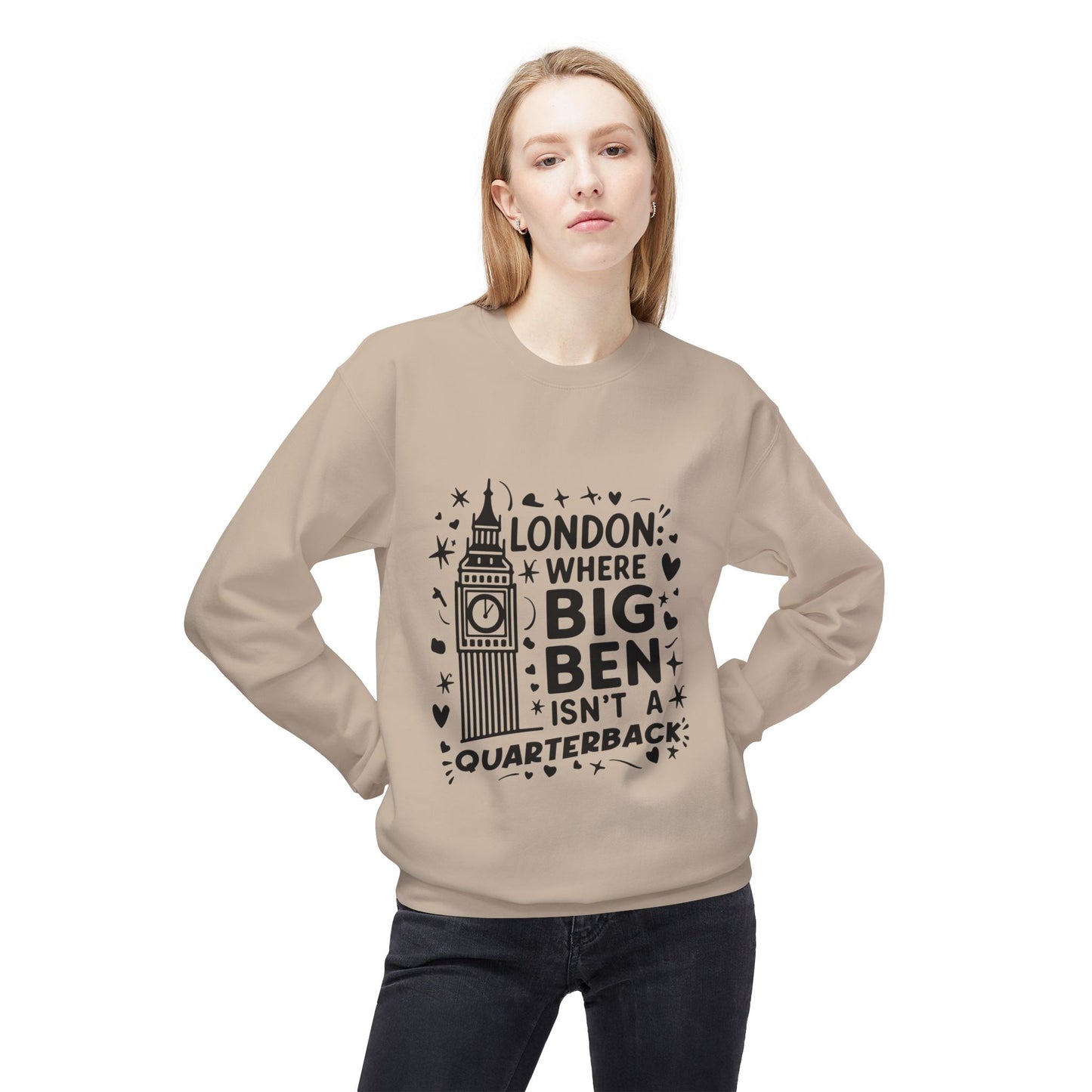 Unisex Midweight Softstyle Fleece Crewneck Sweatshirt - London's Dream