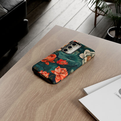 Flower Phone Case, Floral Phone Cover, Tough Case for Floral Lovers, Gift for Her, Stylish Tech Accessories