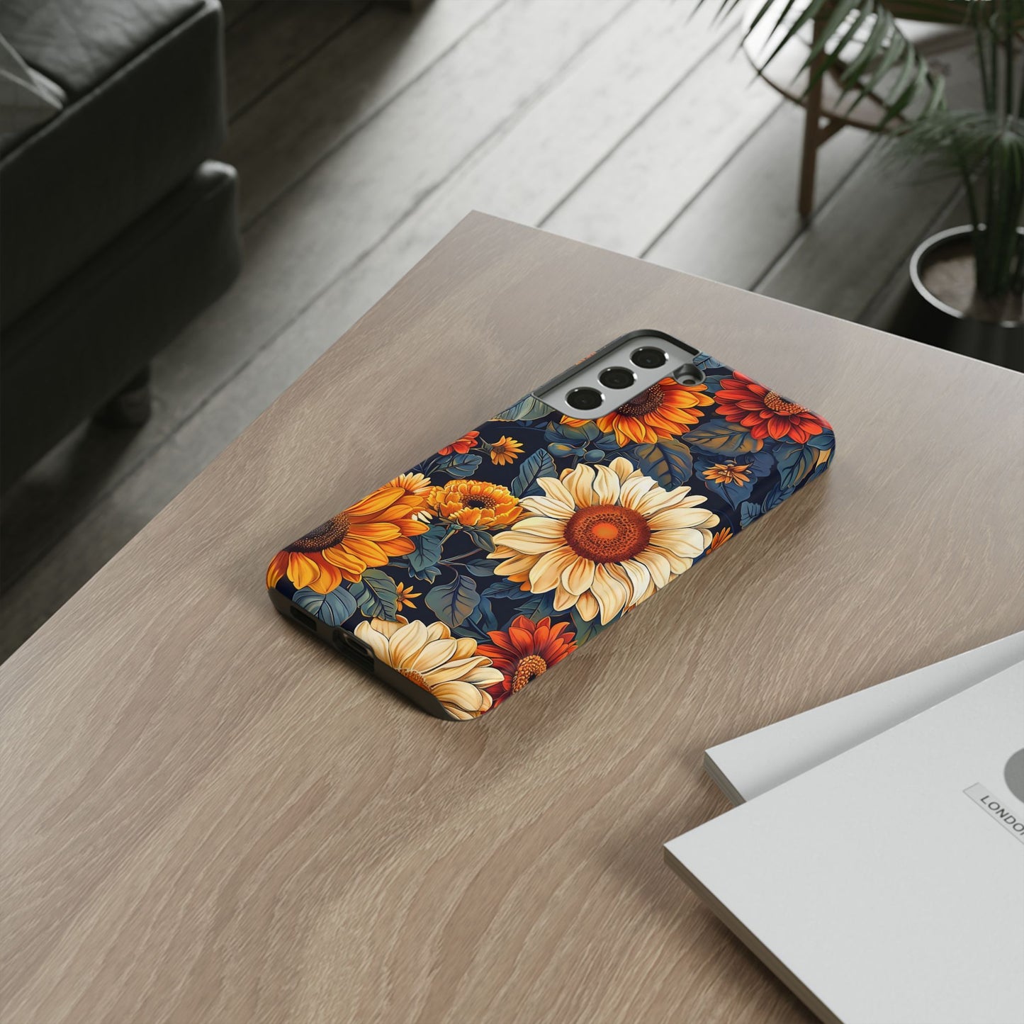 Floral Tough Phone Case | Sunflower Design, iPhone Cover, Protective Case, Gifts for Her, Floral Phone Accessory