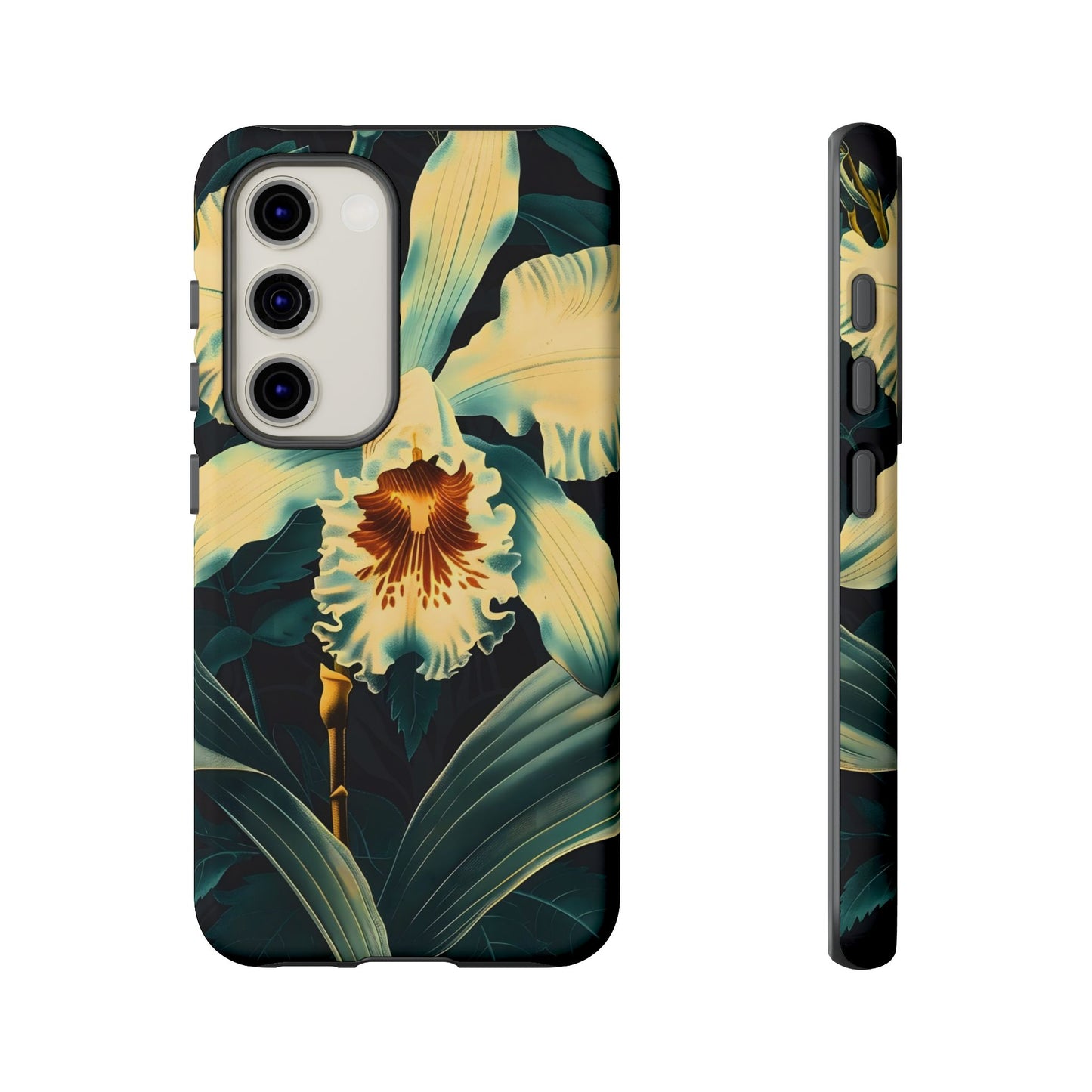 Floral Phone Case - Tough Cases with Orchid Design, Durable Smartphone Cover for Nature Lovers, Floral Gift for Her, Botanical [...]