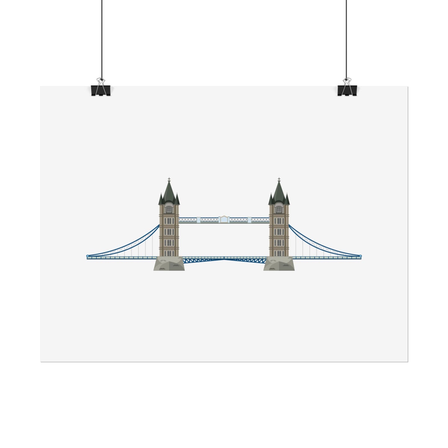 Tower Bridge Rolled Poster, London City Decor, Wall Art, Gift for Travelers, Home Aesthetic, UK Wall Art