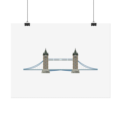 Tower Bridge Rolled Poster, London City Decor, Wall Art, Gift for Travelers, Home Aesthetic, UK Wall Art