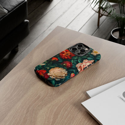 Floral Phone Case - Tough Cases, Vibrant Protection, Gift for Her, Cute Floral Design, Trendy Accessory, Perfect for Spring