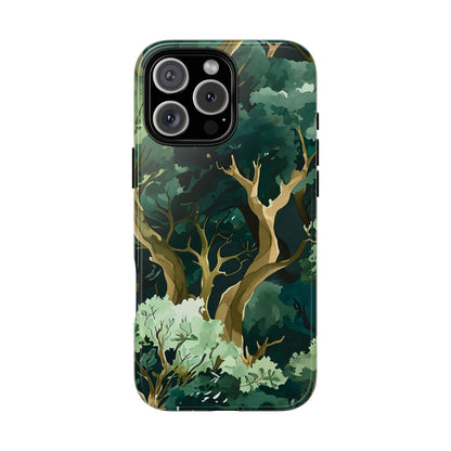Forest Green Phone Case, Nature-Inspired Tough Cases, Eco-Friendly Gift, Outdoor Lover Accessory, Unique Phone Cover